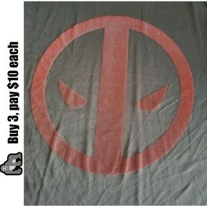 Deadpool Men's T-Shirt Marvel Size L Black